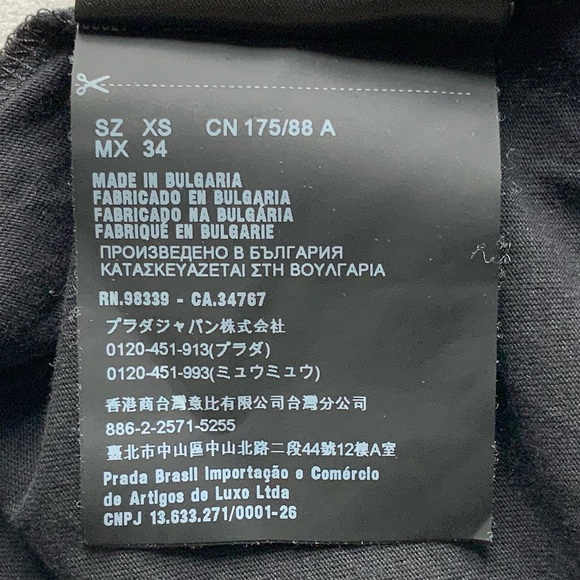 Prada Charcoal Men's Short Sleeve Tee - Picture 7 of 16